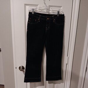 Seven7 Premium Low Rise Capri Jeans Dark Wash